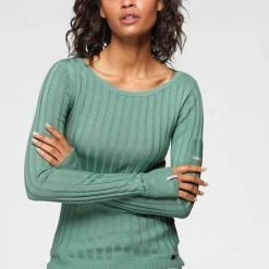 KangaROOS Rundhalspullover in vielen verschiedenen Farben - NEUE KOLLEKTION Graugrün, Marine, Rostbraun, Schwarz